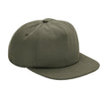 Olive Green - Front - Beechfield 5 Panel Organic Cotton Cap