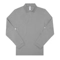 Sports Grey - Front - B&C Mens My Long-Sleeved Polo Shirt