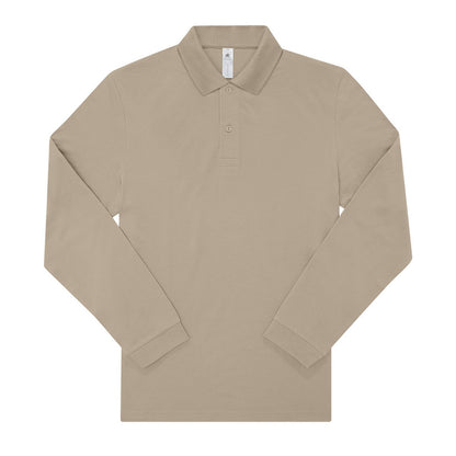 Mastic - Front - B&C Mens My Long-Sleeved Polo Shirt
