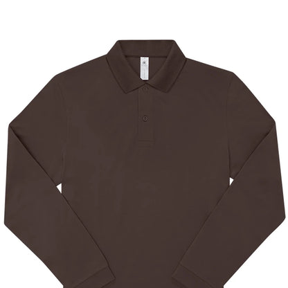 Roasted Coffee - Back - B&C Mens My Long-Sleeved Polo Shirt