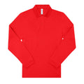 Red - Front - B&C Mens My Long-Sleeved Polo Shirt