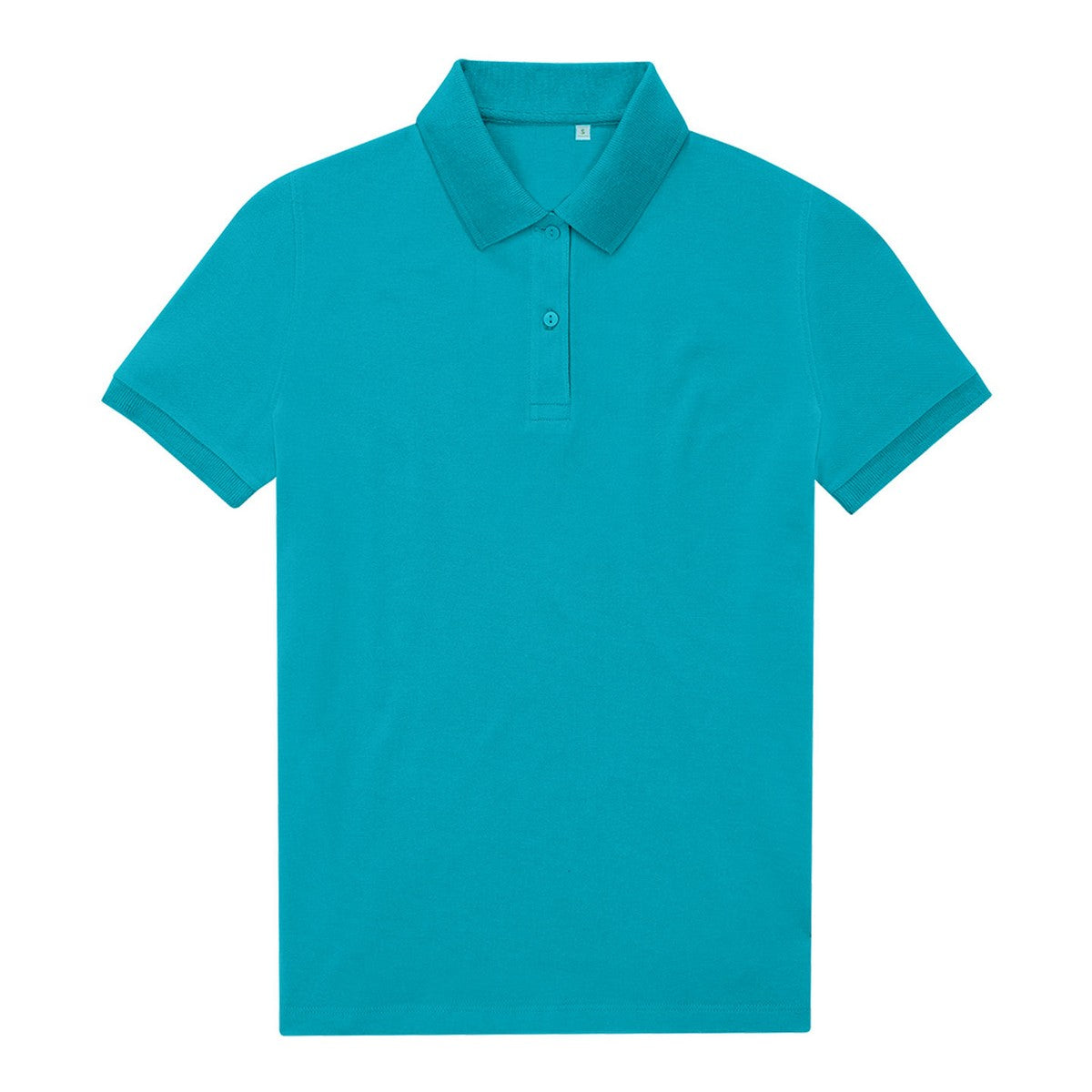 Pop Turquoise - Front - B&C Womens-Ladies My Eco Polo Shirt