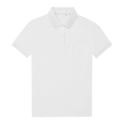 White - Front - B&C Womens-Ladies My Eco Polo Shirt