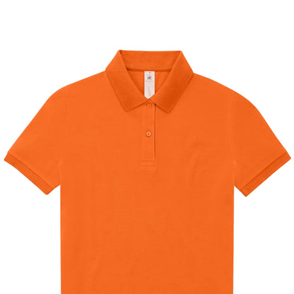 Pure Orange - Back - B&C Womens-Ladies My Polo Shirt