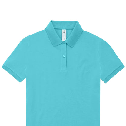 Meta Turquoise - Back - B&C Womens-Ladies My Polo Shirt