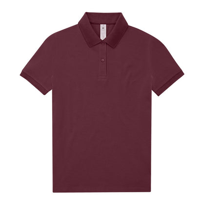 Burgundy - Front - B&C Womens-Ladies My Polo Shirt