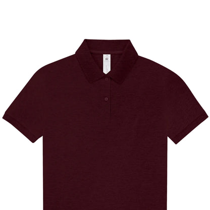Burgundy - Back - B&C Womens-Ladies My Polo Shirt