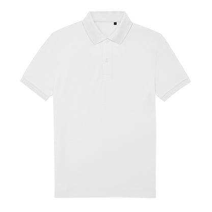 White - Front - B&C Mens My Eco Polo Shirt