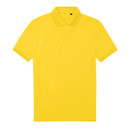 Pop Yellow - Front - B&C Mens My Eco Polo Shirt