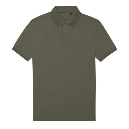 Camo Green - Front - B&C Mens My Eco Polo Shirt