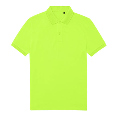 Acid Lime - Front - B&C Mens My Eco Polo Shirt