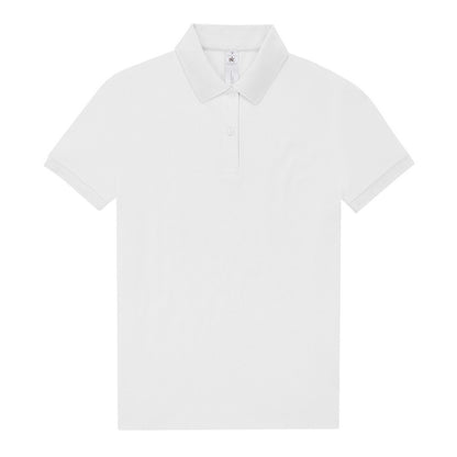 White - Front - B&C Womens-Ladies My Polo Shirt