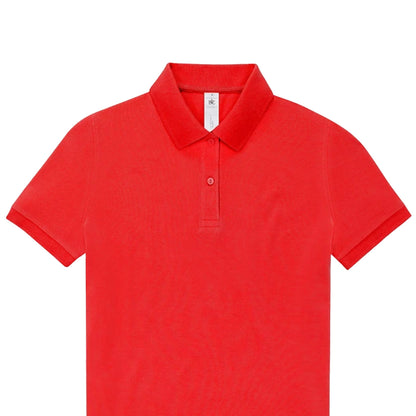 Red - Back - B&C Womens-Ladies My Polo Shirt