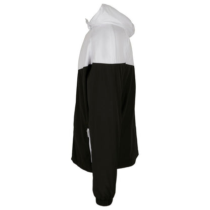 Black-White - Side - Build Your Brand Mens Tech Two Tone Jacket