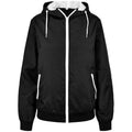 Black-White - Front - Build Your Brand Womens-Ladies Windrunner Two Tone Jacket