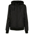 Black - Front - Build Your Brand Womens-Ladies Windrunner Two Tone Jacket