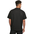 Black - Pack Shot - Build Your Brand Mens Chest Pocket Oversized T-Shirt