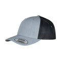 Heather-Black - Front - Flexfit Unisex Adult Retro Two Tone Trucker Cap