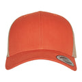 Orange Rust-Khaki - Back - Flexfit Unisex Adult Retro Two Tone Trucker Cap
