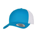 Turquoise-White - Front - Flexfit Unisex Adult Retro Two Tone Trucker Cap