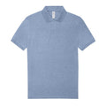 Heather Blue - Front - B&C Mens My Polo Shirt