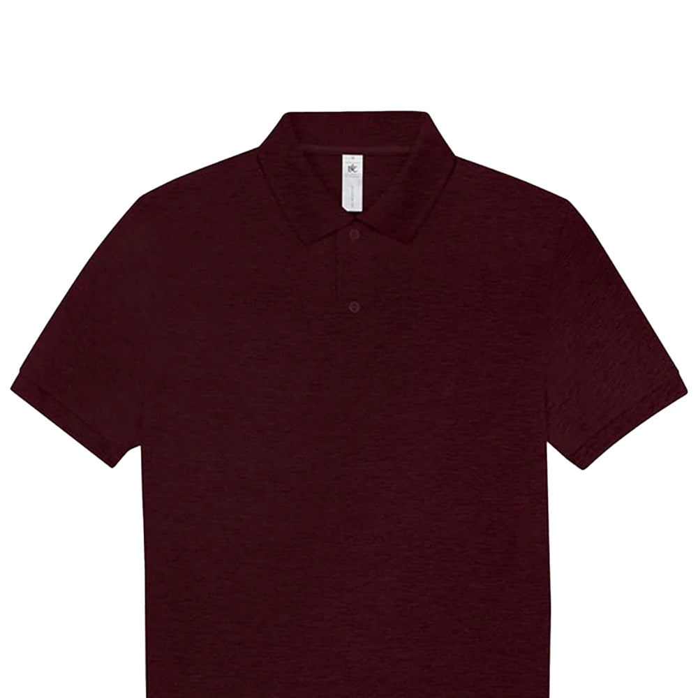Heather Burgundy - Back - B&C Mens My Polo Shirt