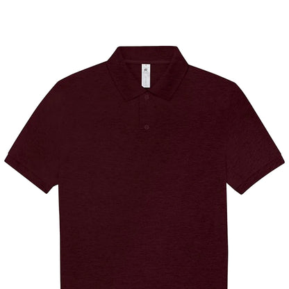 Heather Burgundy - Back - B&C Mens My Polo Shirt