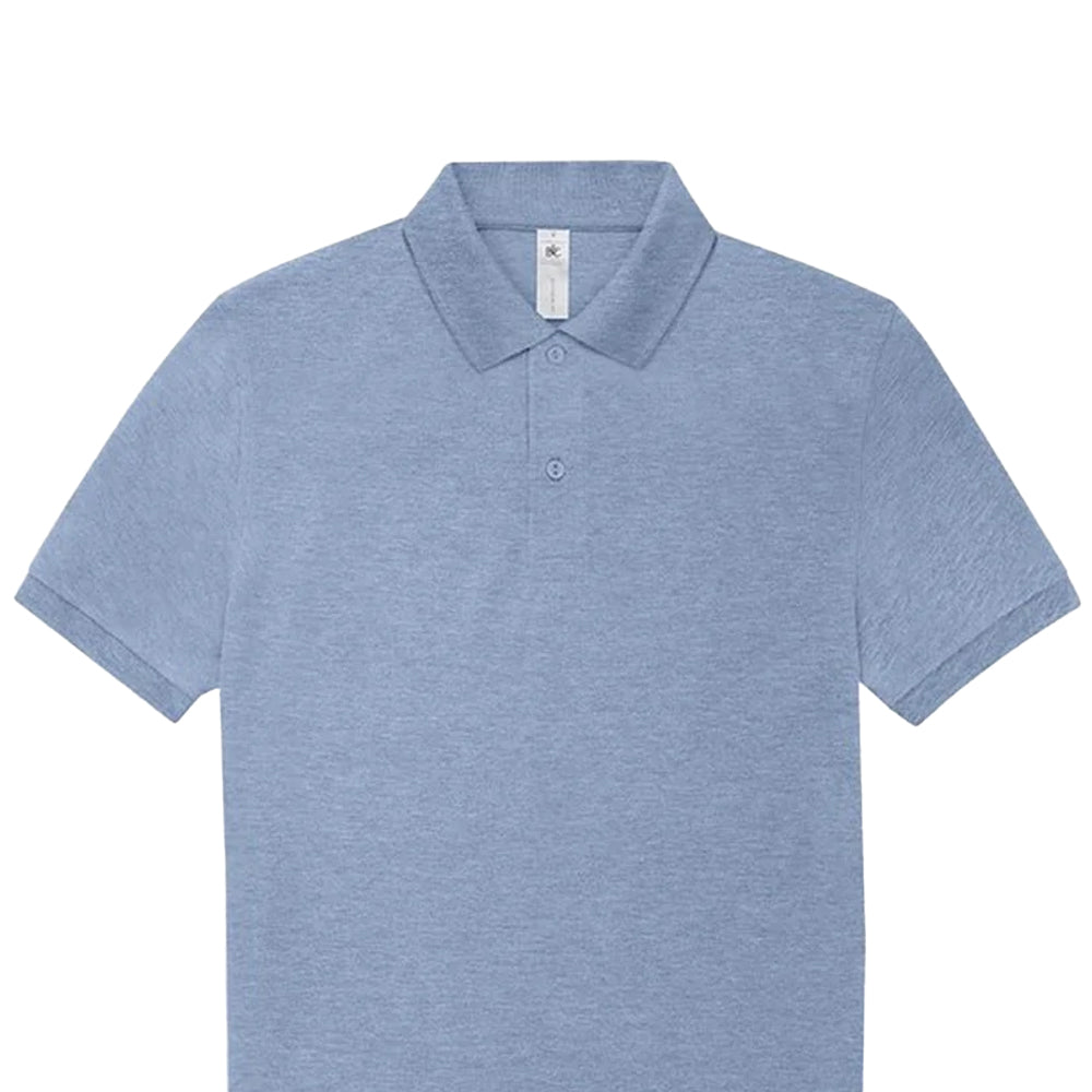 Heather Blue - Back - B&C Mens My Polo Shirt