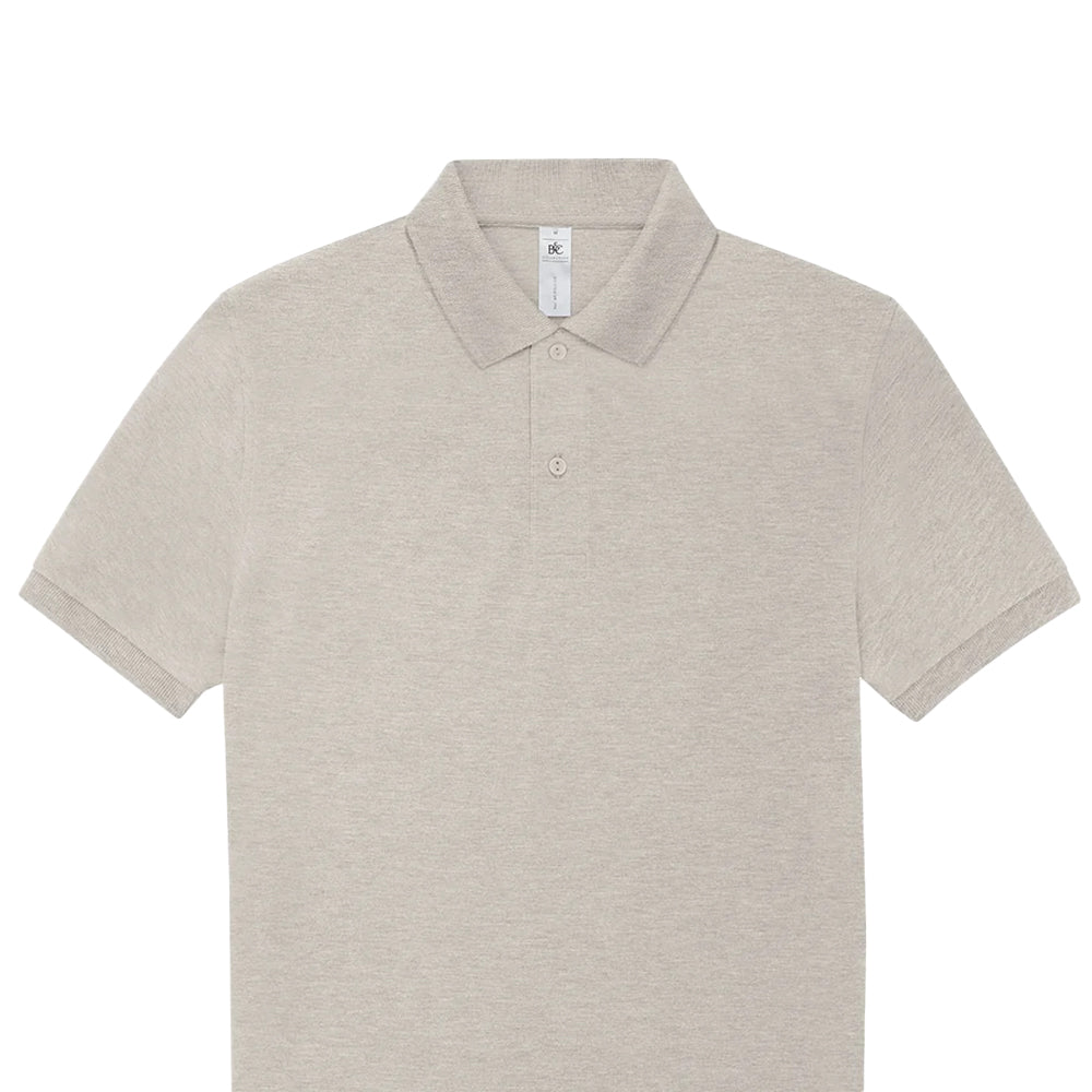 Heather Grey Fog - Back - B&C Mens My Polo Shirt