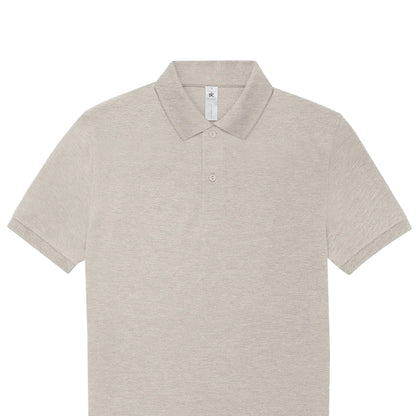 Heather Grey Fog - Back - B&C Mens My Polo Shirt