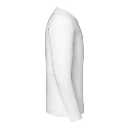 White - Side - Fruit of the Loom Mens Iconic Premium Long-Sleeved T-Shirt