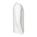 White - Side - Fruit of the Loom Mens Iconic Premium Long-Sleeved T-Shirt