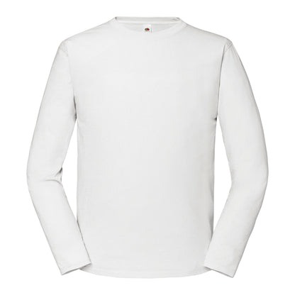White - Front - Fruit of the Loom Mens Iconic Premium Long-Sleeved T-Shirt