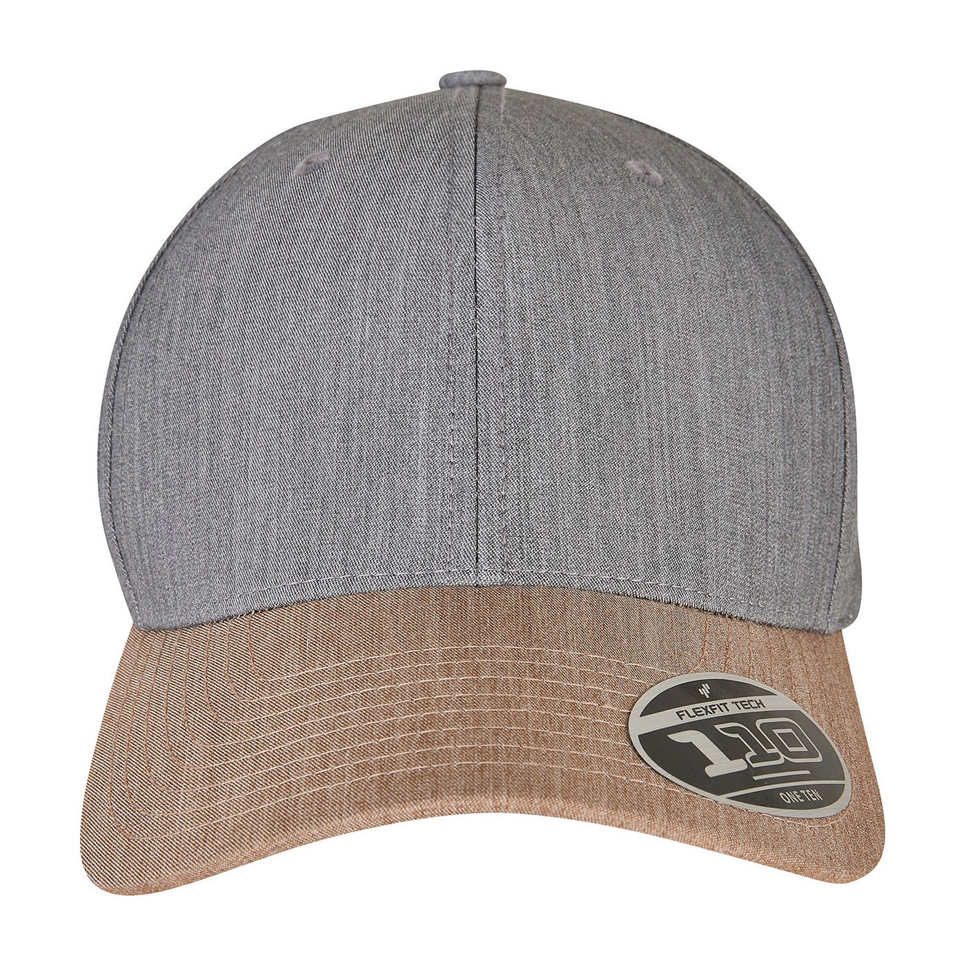 Grey-Khaki - Front - Flexfit Unisex Adult Melange Baseball Cap