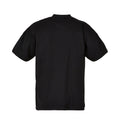 Black - Back - Build Your Brand Mens Mock Neck Oversized T-Shirt