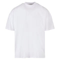 White - Front - Build Your Brand Mens Mock Neck Oversized T-Shirt