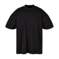 Black - Front - Build Your Brand Mens Mock Neck Oversized T-Shirt