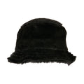 Black - Front - Flexfit Faux Fur Bucket Hat