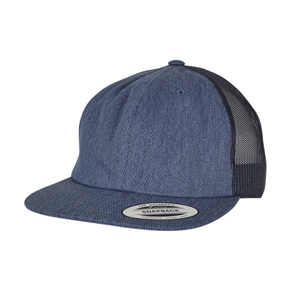 Blue Raw - Front - Flexfit Unisex Adult Denim Trucker Cap