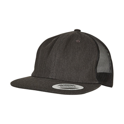 Black Raw - Front - Flexfit Unisex Adult Denim Trucker Cap