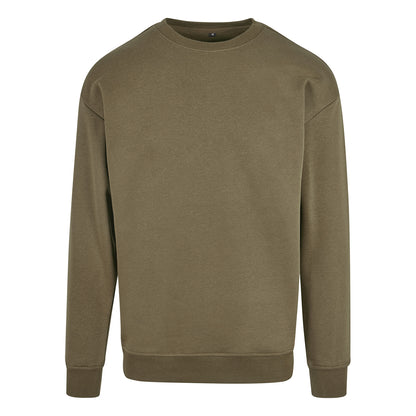 Olive - Front - Build Your Brand Unisex Adult Crew Neck Sweatshirt