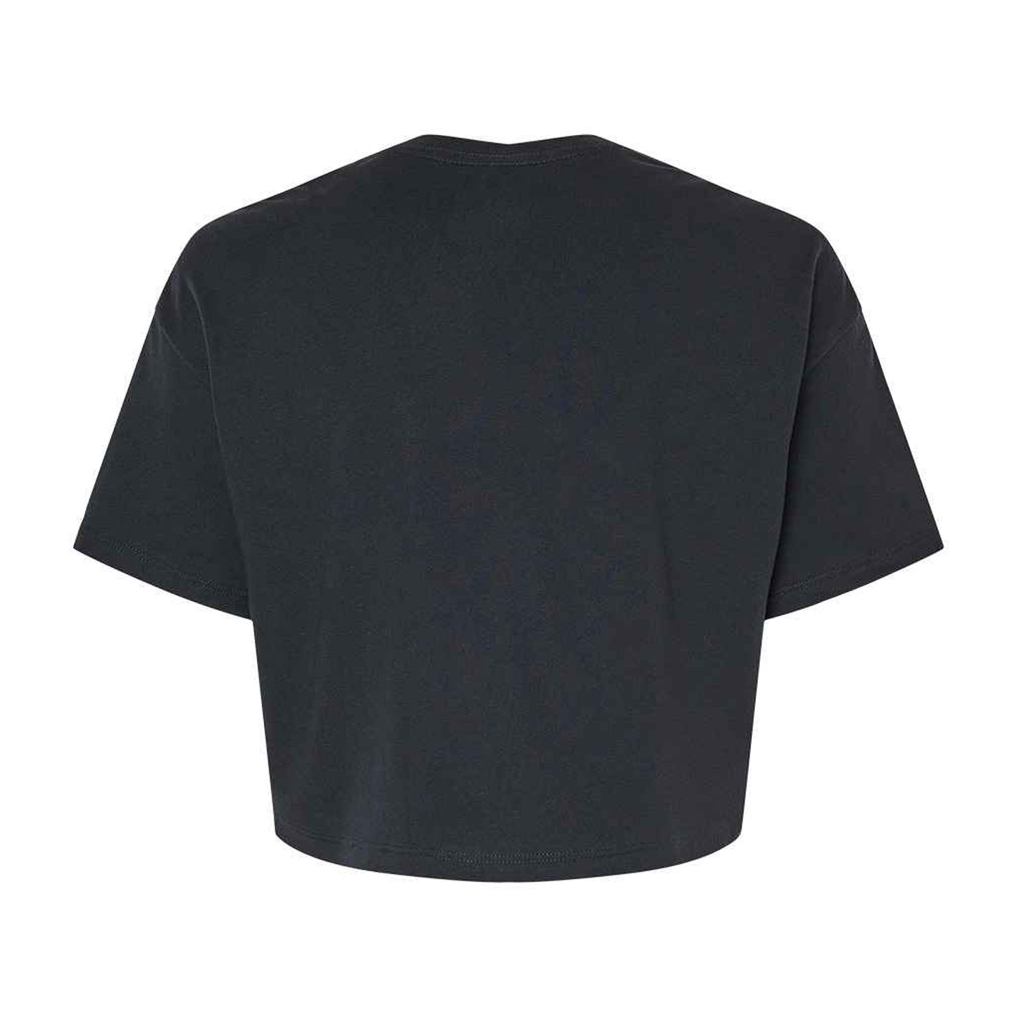 Black - Back - Bella + Canvas Womens-Ladies Jersey Crop T-Shirt