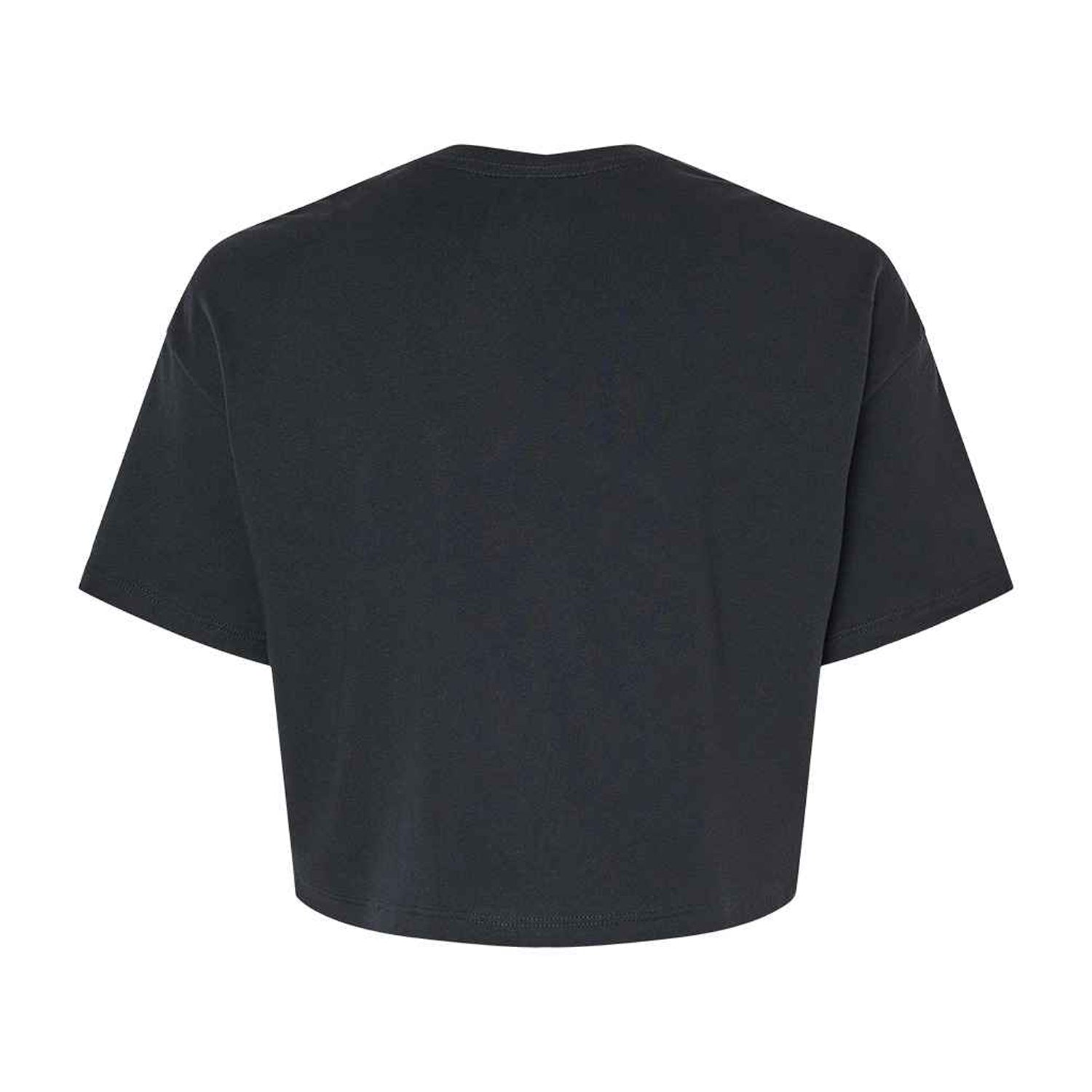 Black - Back - Bella + Canvas Womens-Ladies Jersey Crop T-Shirt