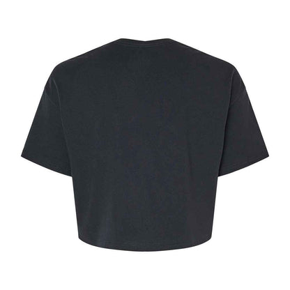 Black - Back - Bella + Canvas Womens-Ladies Jersey Crop T-Shirt