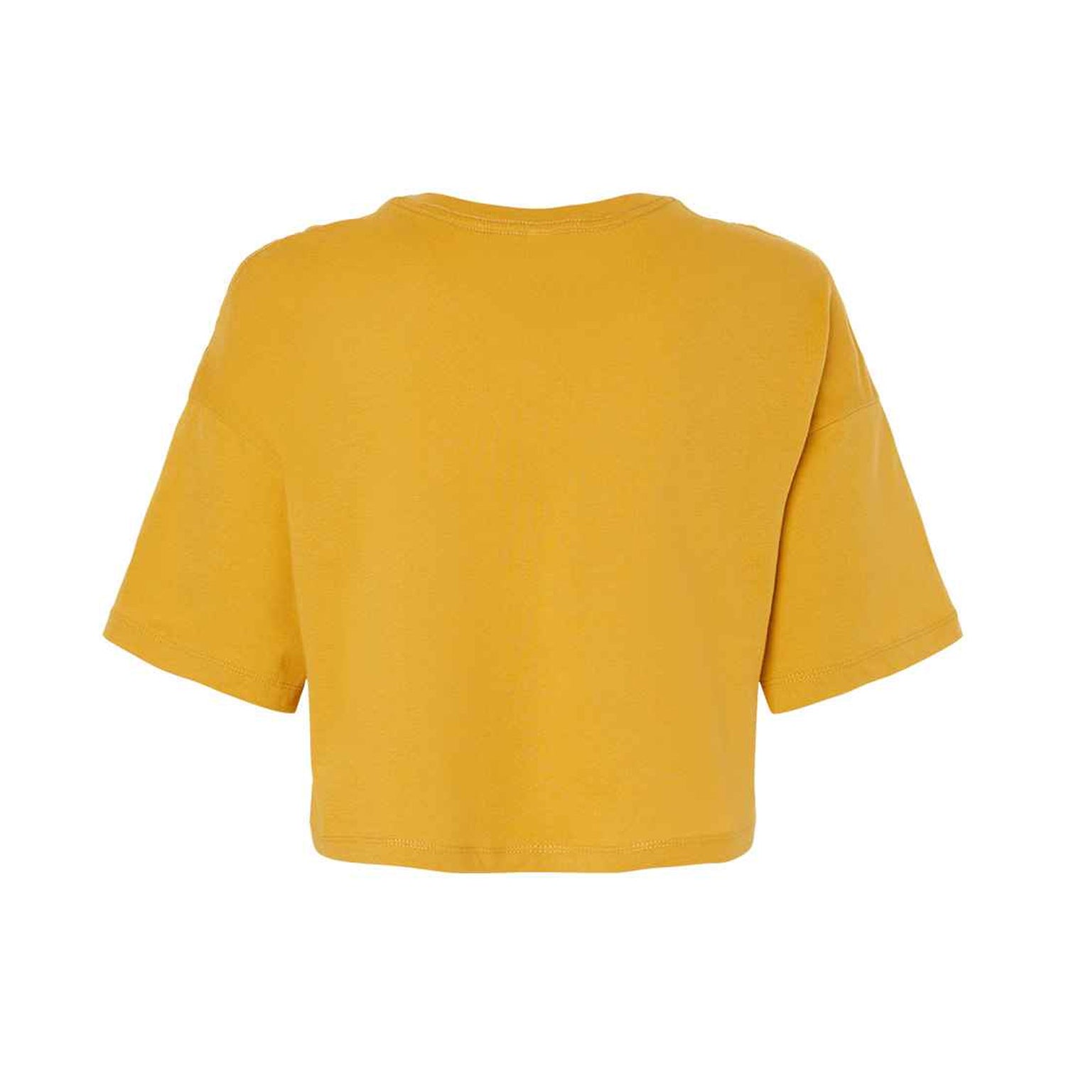 Mustard - Back - Bella + Canvas Womens-Ladies Jersey Crop T-Shirt