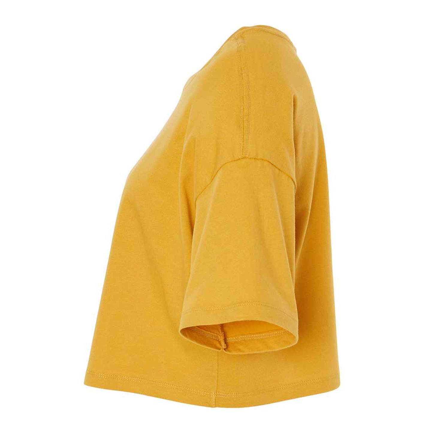 Mustard - Side - Bella + Canvas Womens-Ladies Jersey Crop T-Shirt