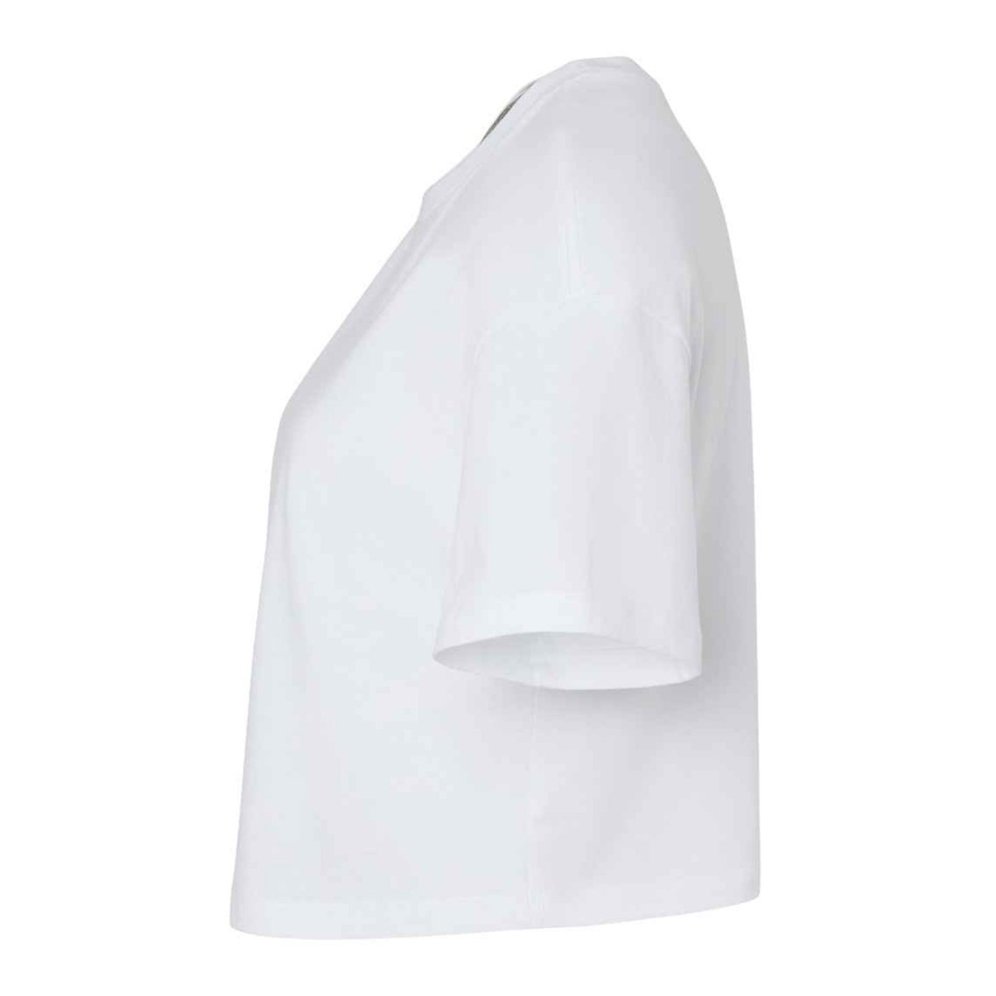 White - Back - Bella + Canvas Womens-Ladies Jersey Crop T-Shirt