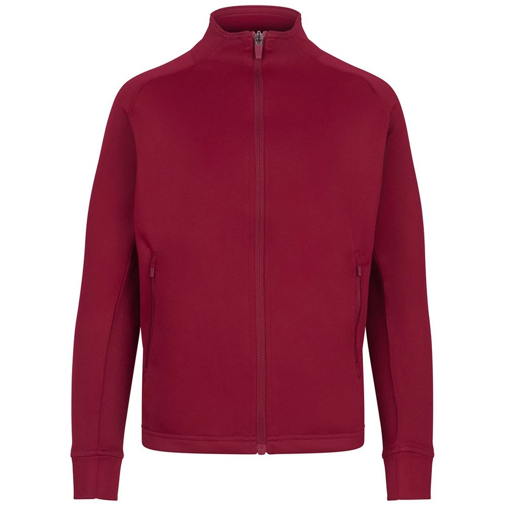 Burgundy - Front - Finden & Hales Childrens-Kids Knitted Track Top