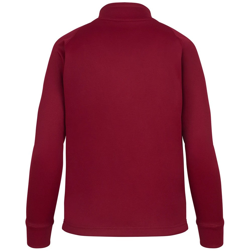 Burgundy - Back - Finden & Hales Childrens-Kids Knitted Track Top