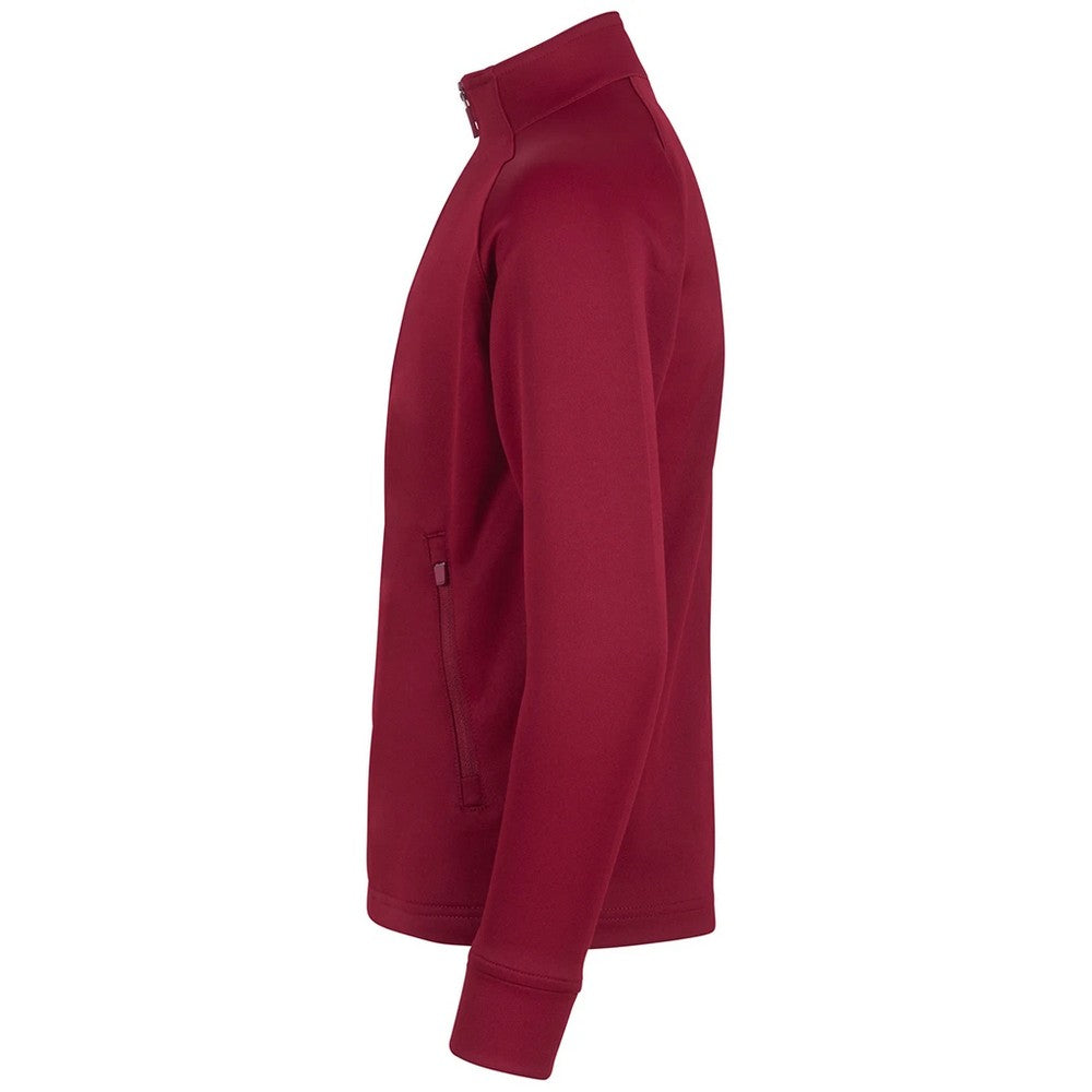 Burgundy - Side - Finden & Hales Childrens-Kids Knitted Track Top